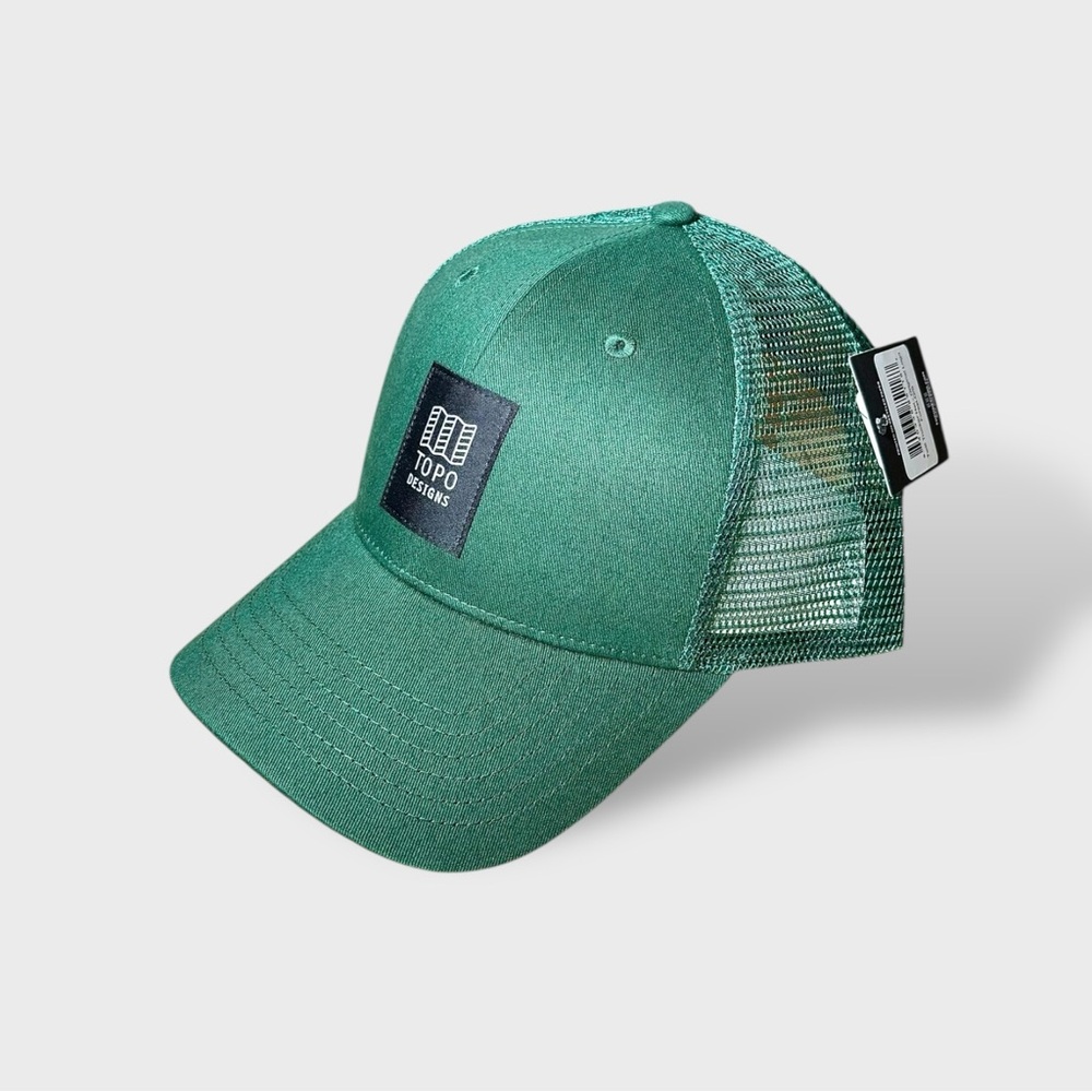 Topo Designs Mens Twill Green Trucker Hat Sz OS